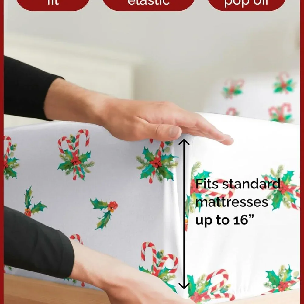 CGK LINENS QUEEN/KING CHRISTMAS SHEET SETS NIP